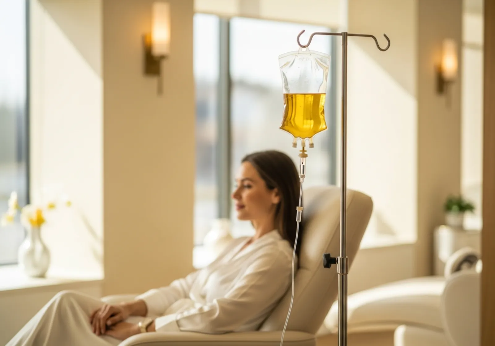Vitamin-Infusion (Drip-Spa) im Behandlungssessel bei Norden Medical Aesthetics