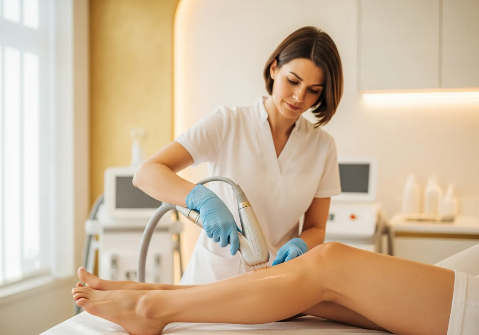 Dauerhafte Laser-Haarentfernung am Bein bei Norden Medical Aesthetics
