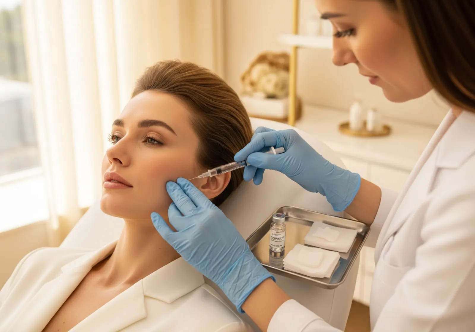 Sculptra-Behandlung zur Kollagenstimulation an der Wange bei Norden Medical Aesthetics